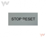 Etykietka do oprawy LPX AU100  "STOP RESET" 8LM2TAGB214