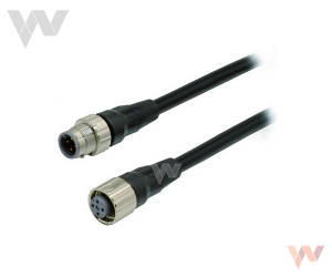Kabel XS5W-D421-G81-XR 5m 4-styki proste M12 Smartclick 2 końcówki
