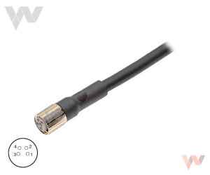 Kabel XS3F-M8PVC-4S 15M kab. PVC gniazdo 8mm 4-styki proste
