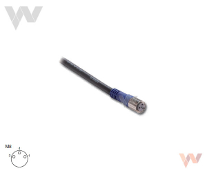Kabel XS3F-LM8PVC3S5M kabel PVC 3-żyły, gn. 8mm 3-styki proste