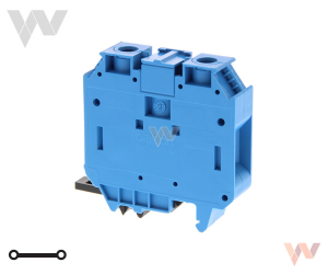 Przepustowa listwa zaciskowa XW5T-S35-1.1-1BL, DIN, 35 mm², kolor niebieski