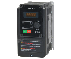 Falownik TECO E510 0,4kW 1x230V 3,1A IP20 z filtrem E510-2P5-H1F