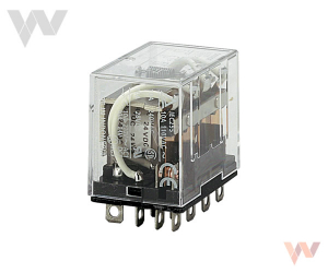 Przekaźnik LY4I4N AC240 4PDT 10A, montaż do gn., wskaźnik LED, p. test.
