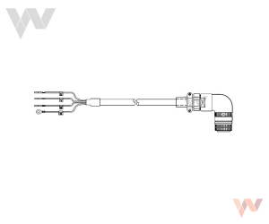 Kabel zasilania R88A-CAWF015-SE do serwomotorów 400V, 15m