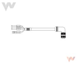 Kabel zasilania R88A-CA1C020BF-E, do serwomotorów z hamulcem, 20m