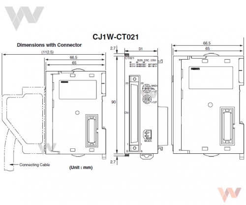 CJ1W-CT021 - Wymiary